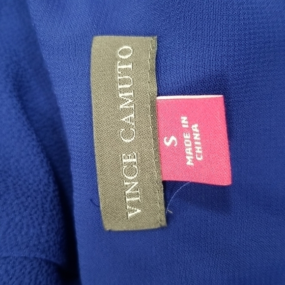 Vince Camuto SZ S Kenya Nile Romper NEW Cobalt Blue Short Button Back 9137933 - Picture 7 of 10